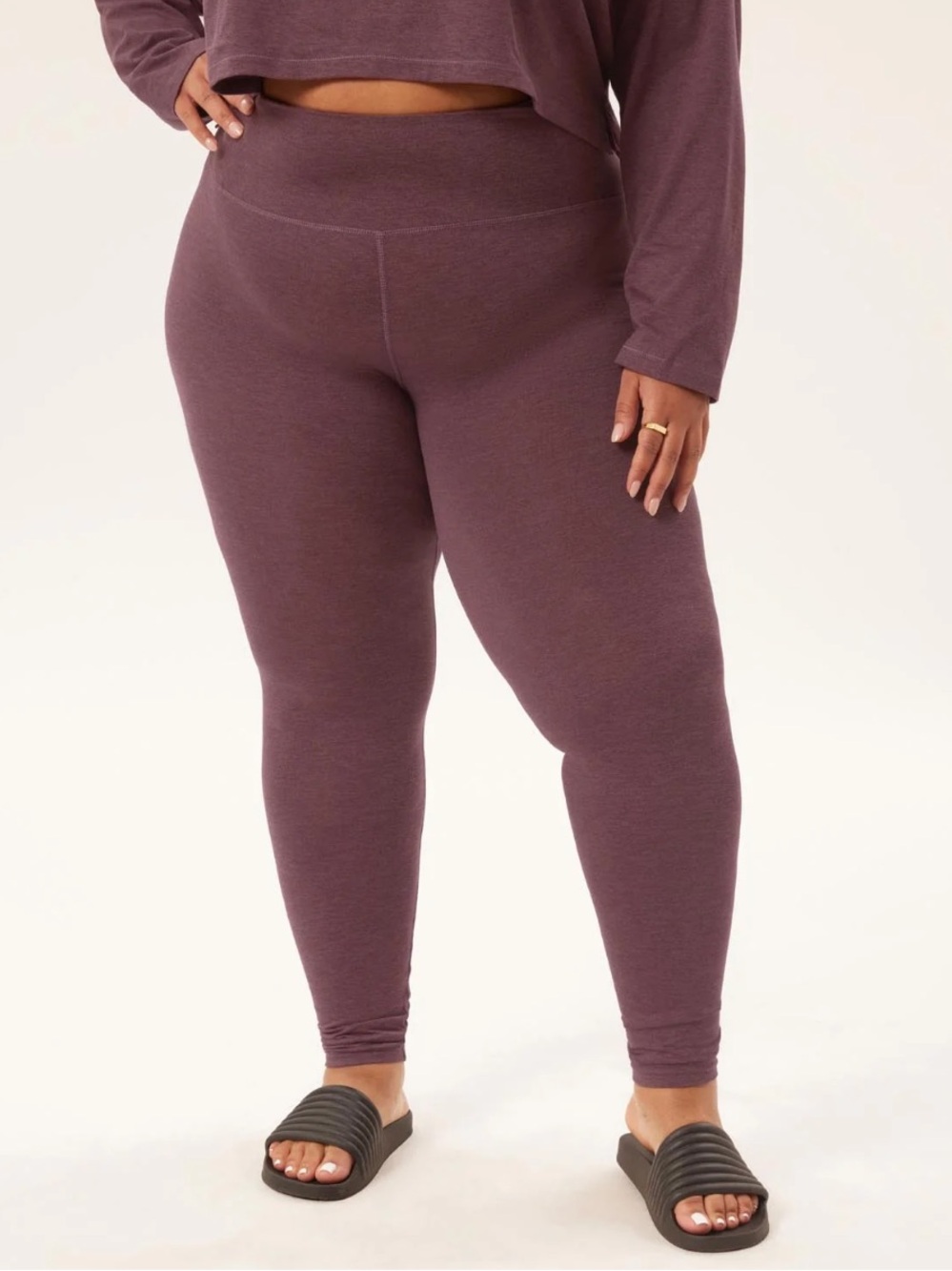 Girlfriend collective ReSet Lounge Legging in huckleberry